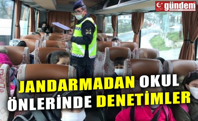 JANDARMADAN OKUL ÖNLERİNDE DENETİMLER