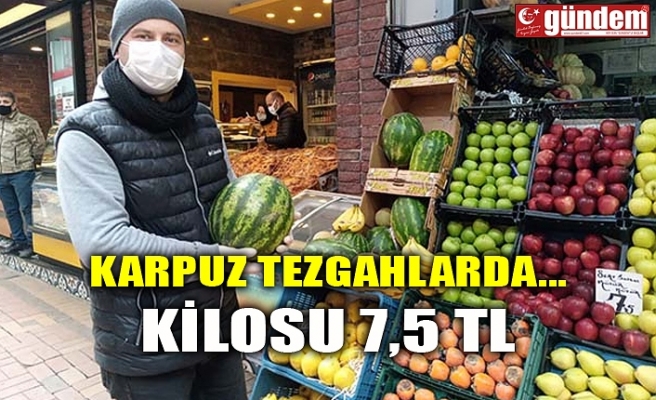 KARPUZ TEZGAHLARDA...KİLOSU 7,5 TL