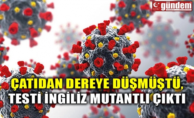 ÇATIDAN DEREYE DÜŞMÜŞTÜ, TESTİ İNGİLİZ MUTANTLI ÇIKTI