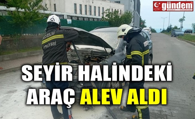 SEYİR HALİNDEKİ ARAÇ ALEV ALDI