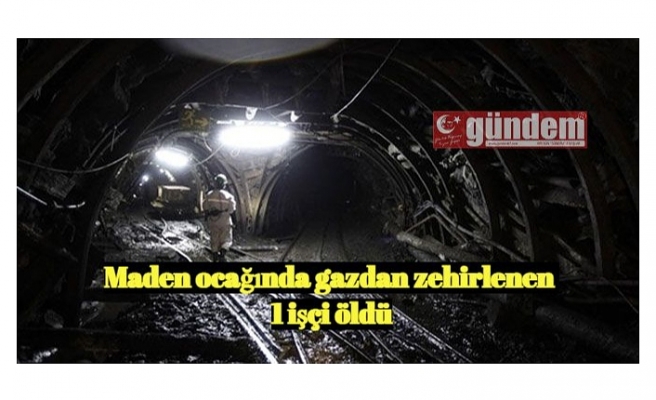 Maden ocağında gazdan zehirlenen 1 işçi öldü