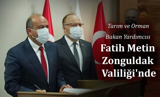 Tarım ve Orman Bakan Yardımcısı Fatih Metin Zonguldak Valisi Mustafa Tutulmaz ile görüştü