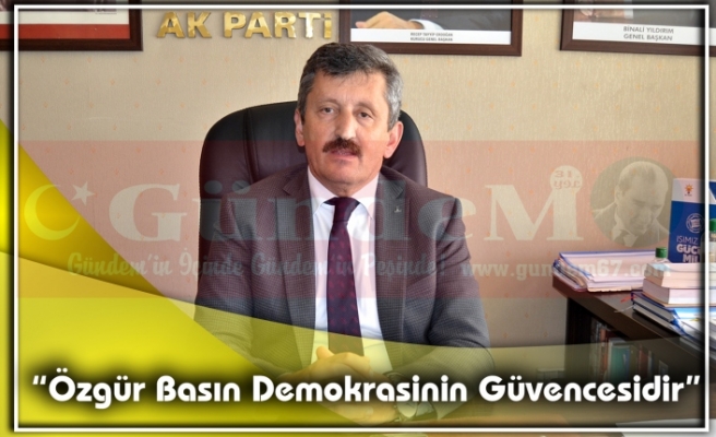 AK Parti İl Başkanı Zeki Tosun, Basın Bayramını Kutladı