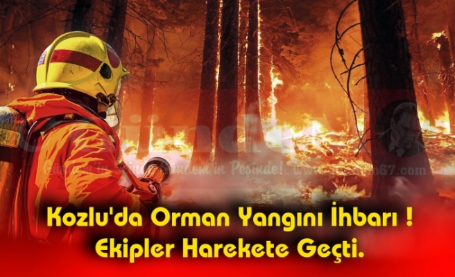 Kozlu'da Orman Yangını İhbarı Ekipler Harekete Geçti.
