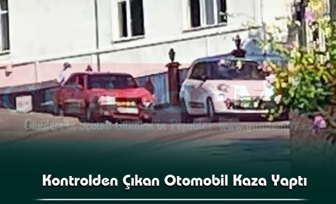 Kontrolden Çıkan Otomobil Kaza Yaptı