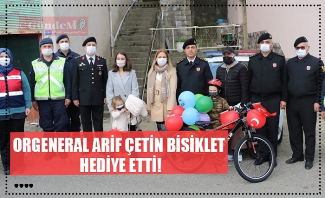 ORGENERAL ARİF ÇETİN BİSİKLET  HEDİYE ETTİ!