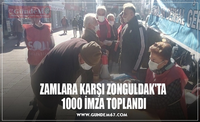 ZAMLARA KARŞI ZONGULDAK'TA  1000 İMZA TOPLANDI