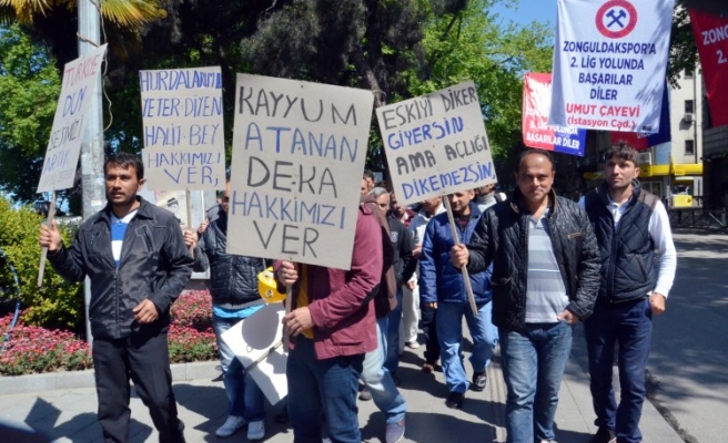 Maden işçileri 1 Mayısta eylem yaptı