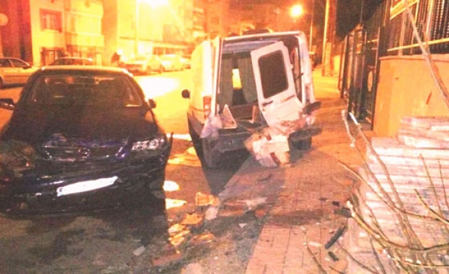 Kozlu'da kaza; araç pert oldu