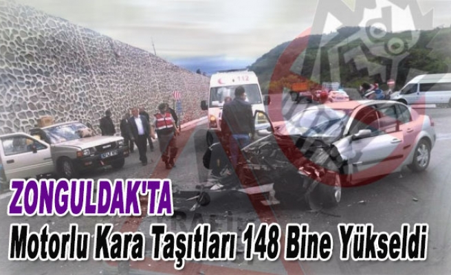 Zonguldak'ta motorlu kara taşıtları 148 bine yükseldi