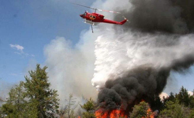Safranbolu'da Orman Yangını helikopter destekli söndürüldü