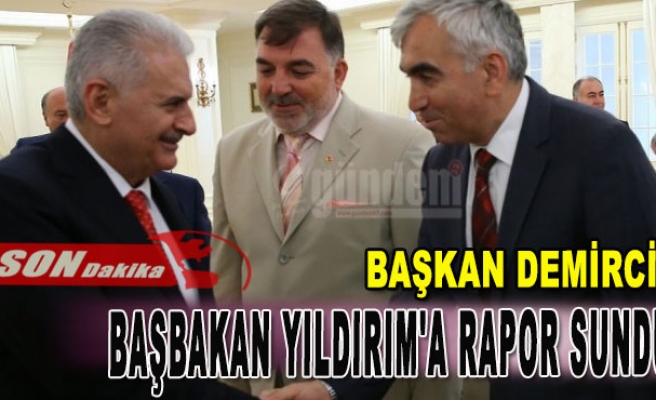 Başkan Demirci, Başbakan Yıldırım'a rapor sundu