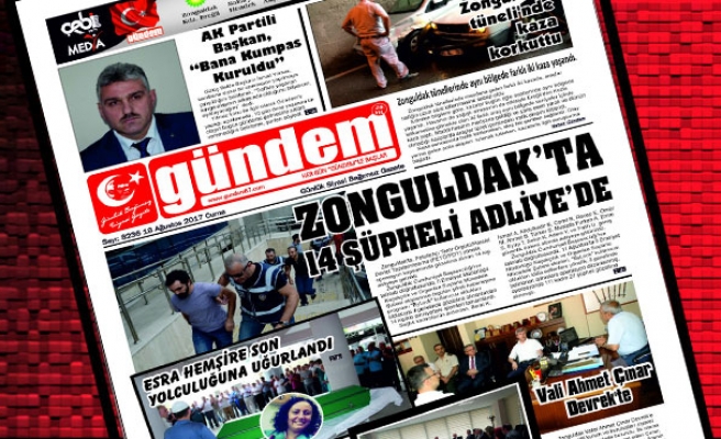 18 Ağustos 2017 Gündem Gazetesi