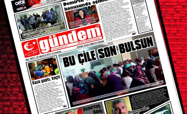 19 Ağustos 2017 Gündem Gazetesi