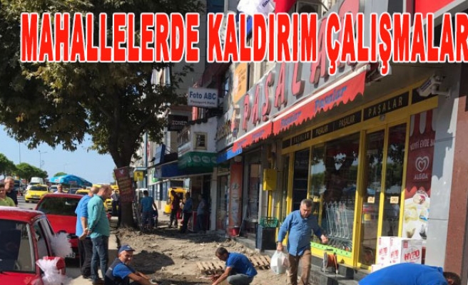 Zonguldak'ta mahallelerde kaldırım çalışmaları