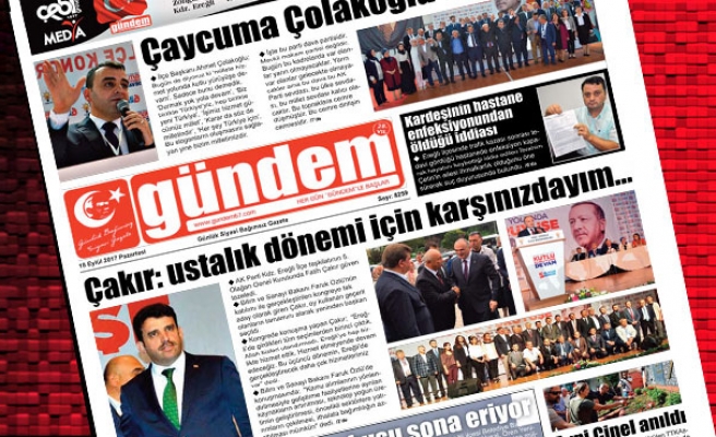 18 Eylül 2017 Gündem Gazetesi