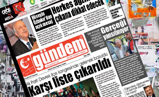 25 Eylül 2017 Gündem Gazetesi