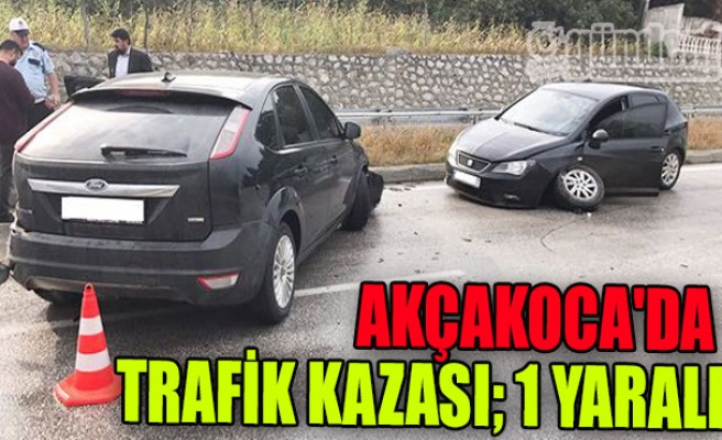 Akçakoca'da Trafik kazası; 1 Yaralı