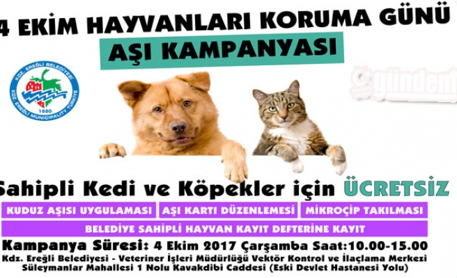 Ereğli Belediyesin'den Ücretsiz Aşı Kampanyası