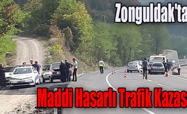 Zonguldak'ta Maddi Hasarlı Trafik Kazası