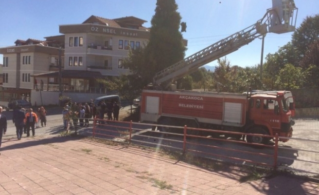 Akçakoca Devlet hastanesinde yangın tatbikatı