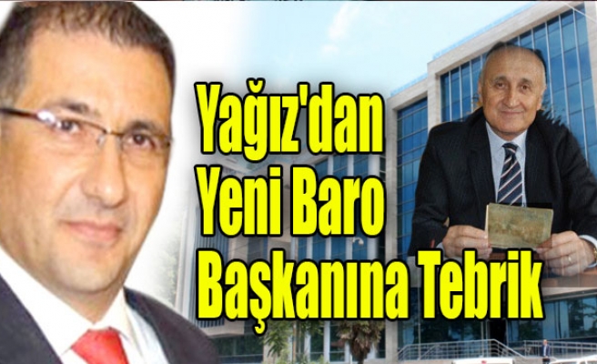 Cumhuriyet Başsavcısı Yağız'dan yeni baro başkanına tebrik