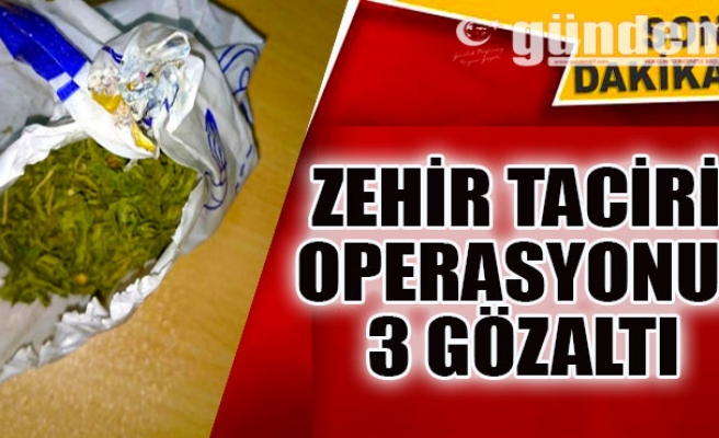 Zonguldak'ta Zehir Taciri Operasyonu: 3 Gözaltı