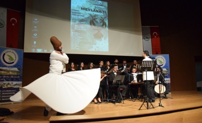 Düzce Üniversitesi "Mevlana'yı Anma" programı Yaptı
