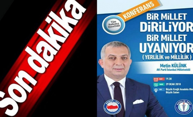 Milletvekili Külünk Ereğli' ye geliyor.