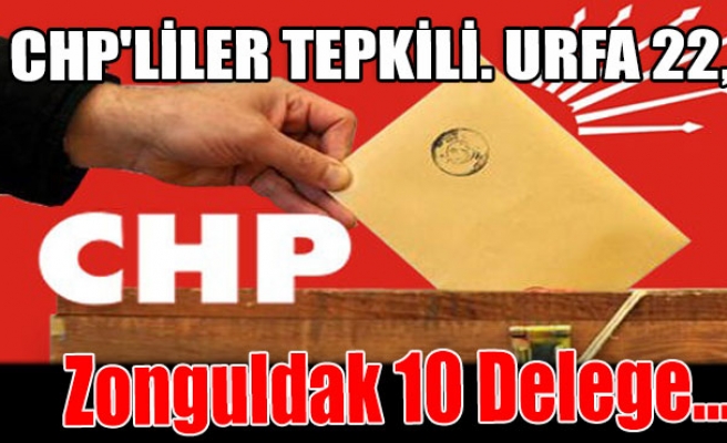 CHP'liler Tepkili. Urfa 22, Zonguldak 10 Delege...