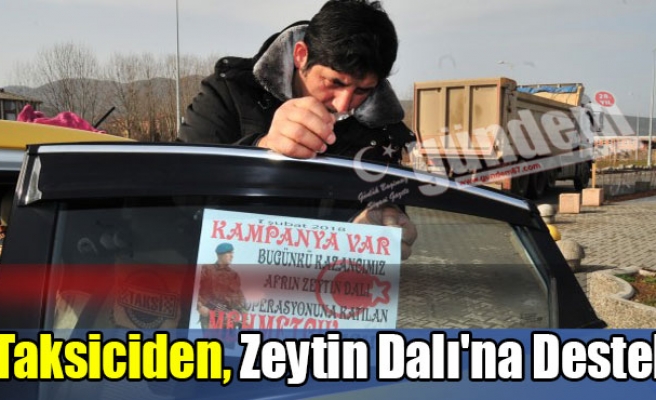 Taksiciden, Zeytin Dalı'na destek