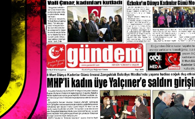 08 Mart 2018 Gündem Gazetesi