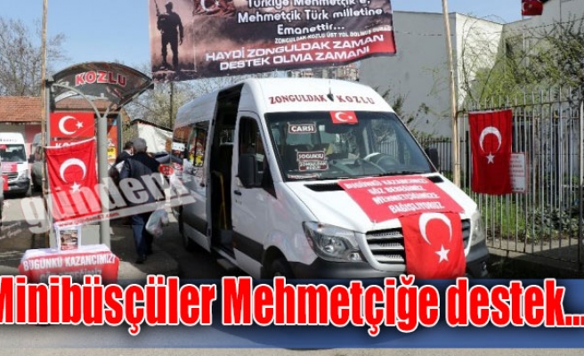 Minibüsçüler Mehmetçiğe destek...