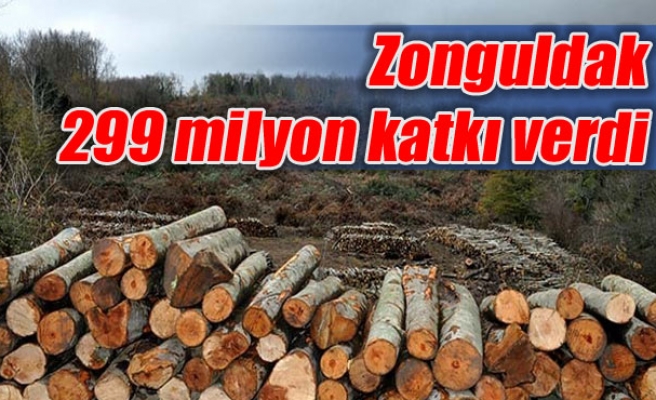 Zonguldak 299 milyon katkı verdi