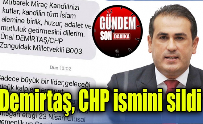 Demirtaş, CHP ismini sildi
