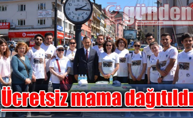 Ücretsiz mama dağıtıldı