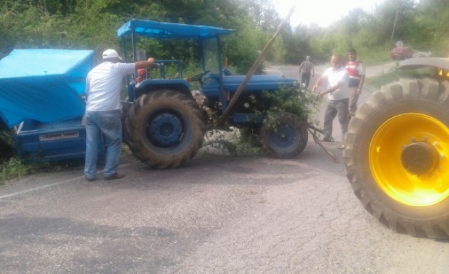 Bartın'da  traktörün devrilmesi sonucu 1 Yaralı