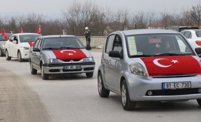 Düzce'de Afrin harekatına destek konvoyu...