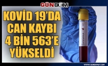 Türkiye'de corona virüs: can kaybı 4 bin 563'e yükseldi!...