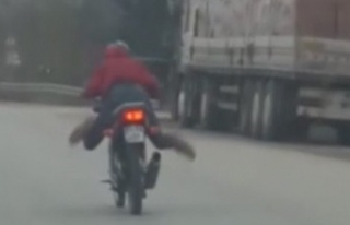 Motosiklet sürücüsünün ölümle dansı