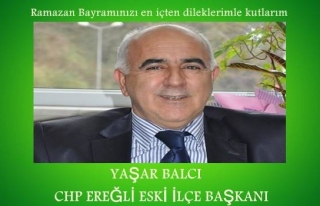 CHP Ereğli Eski İlçe Başkanı Yaşar Balcı