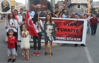 Zonguldakta teröre lanet yürüyüşü gerçekleştirildi