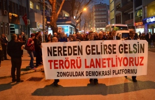Zonguldak halkı teröre tepki için yürüdü
