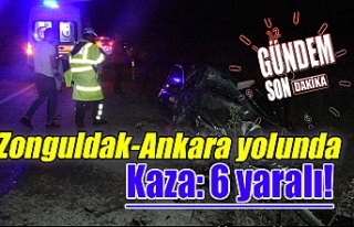 Zonguldak-Ankara yolunda kaza: 6 yaralı!