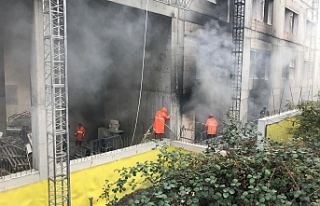 Atatürk Devlet Hastanesi inşaatında yangın!..