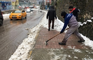 Zonguldak Belediyesinin karla imtihanı!