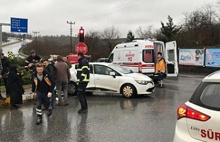 Düzce’de ambulans otomobille çarpıştı: 1 yaralı