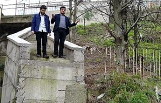 (Özel) CHP’li belediyenin yaptığı merdiven Karadeniz...