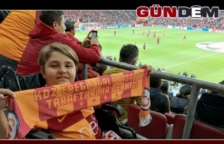 Galatasaray maçını tribünlerden izleyip hayallerine...