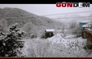 Zonguldak'ın yüksek kesimlerinde kar yağışı...